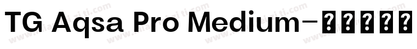 TG Aqsa Pro Medium字体转换